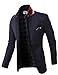 H2H Men's Fashion Casual Slim Fit Suit 3-Piece Business Jacket Navy US XL/Asia 3XL (KMOBL01)