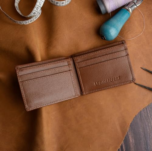Image of URBAN FOREST Fred Aniline Cognac Leather Wallet for Men