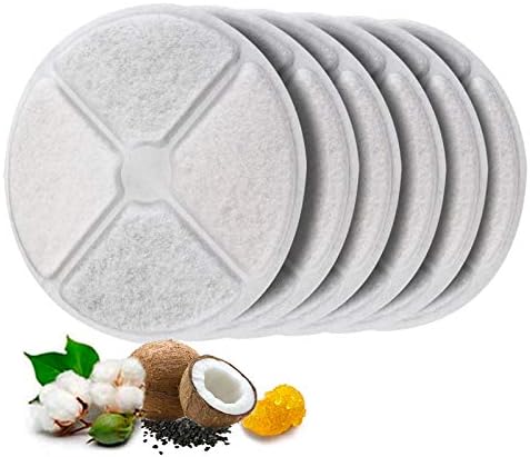 Unicam Filter Replacement for Cat Water Fountain, Fit for 84oz/2.5L Automatic Pet Water Fountain, Pack of 6 Filters.