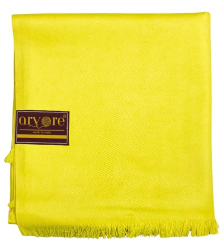 Image of Arvore Bunkaar Men's Dhariwal Plain Woolen Handloom Lohi /Shawl (48 inch X 102 inch)