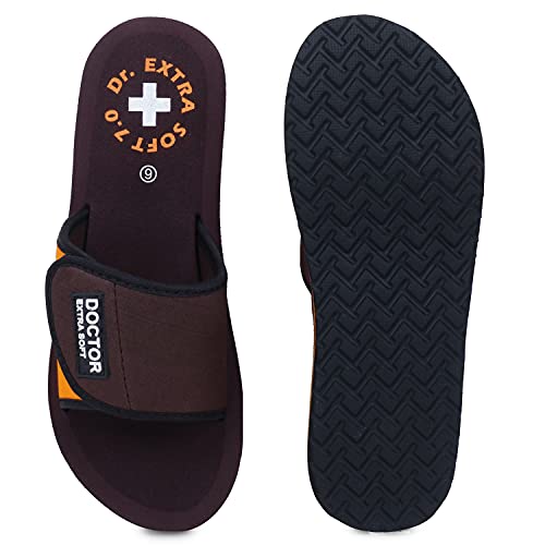 Image of DOCTOR EXTRA SOFT Women's Care Orthopaedic and Diabetic Adjustable Strape Super Comfort Dr Sliders Flipflops and House Slippers for Women's & Girl's Slides D-52