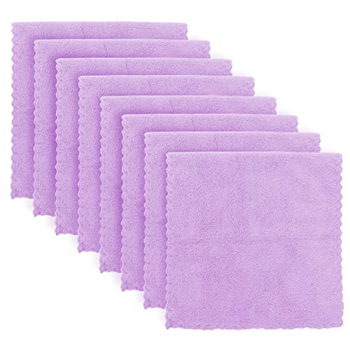 Image of Super Soft Burp Cloths 8 Pack - Thick - Extra Absorbent - Perfect Size Large 20 X 10 Inch - Light and Easy to Carry - Milk Spit Up Rags - Burpy Cloths for Unisex, Boys, Girls, Newborn - Purple