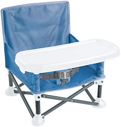Summer Pop ‘n Sit Portable Booster Chair, Dusty Blue - Booster Seat for Indoor/Outdoor Use - Fast, Easy and Compact Fold