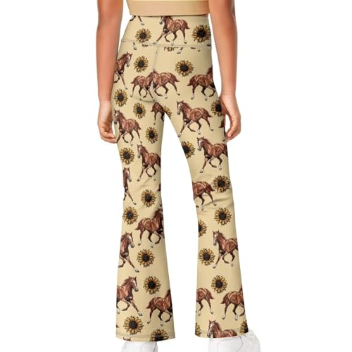 Image of Girls Flare Leggings Cute Bell Bottoms for Teen Girls Wide Leg Sweatpants for 5-14 T