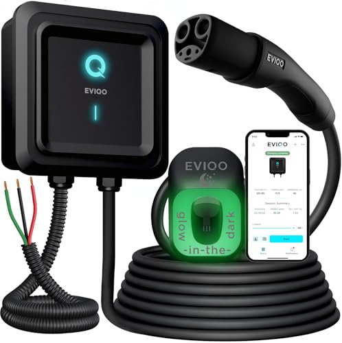 EVIQO NACS Charger for Tesla 48 Amp 240V Hardwired Level 2 EV Charger - Wall EV Charger Level 2,...