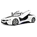 Officially Licensed BMW i8 Authentic w/Open Doors RC Vehicles Scale 1:14 by Rastar (White)