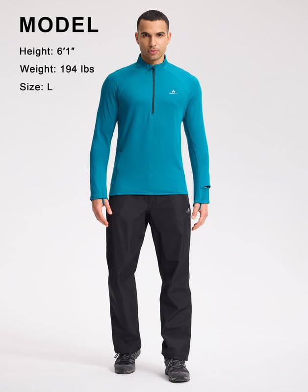 Pioneer Camp Regenhose Herren Wasserdicht 20000mm Fahrrad Überhose Winddichte Atmungsaktiv 3-lagige Verschweißt Outdoor Radhose Seite Full Zip Beinzip fur Trekking Outdoor