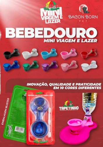 Tapete Tapetinho Para Bebedouro Vida Mansa Mini Viagem Lazer Portátil (Vermelho, Único)