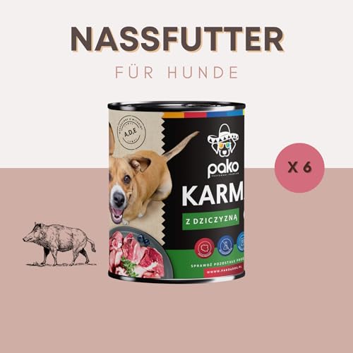 Dolina noteci Rafi & PAKO Mixbox | 24x800g Hochwertige Nassfutter-Dosen für Hunde | Rind, Ente, Wild, Lamm & Kaninchen | 19,2 kg