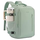 LOVEVOOK Mochila de viaje para mujer, equipaje de mano, 40 x 20 x 25 cm, verde, 40*20*25