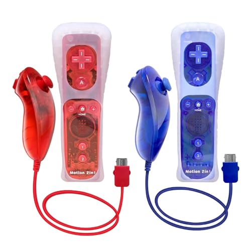 LACTIVX Wii Remote with Motion Plus 2 Packs Compatible for wii and Wii U