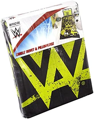 Coco Moon WWE Graffiti Kids Single Or Double Bed Duvet Bedding Set Genuine Wrestling Bedroom Merchandise (Single)