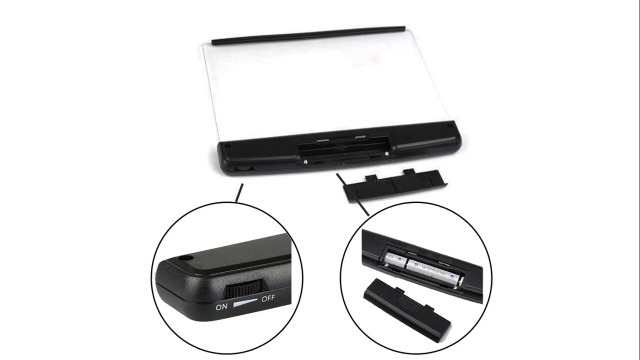 Image of LED Lightwedge Reading Lamp Night Flat Plate Portable Panel Book Light for Reading