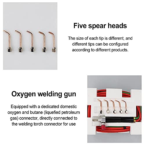 Miniatura 5 de Mini Pistola De Soldadura De Gas, Antorcha De Soldadura De Oxígeno, Kit De Antorcha De Oxígeno Con 5 Puntas Para Reparación De Joyas