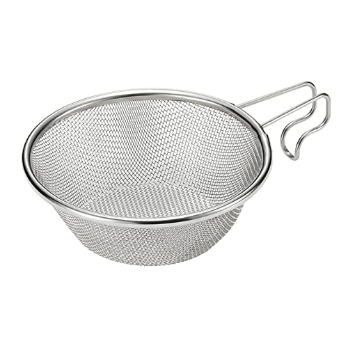 Camping Outdoor Filter Spoon 304 Stainless Steel Fishing Filter Bowl Multi-function Travel Cookware With Handle