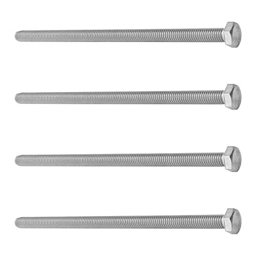 Image of M6-1 x 120mm Hex Bolt Hex Flat Head Cap Bolts Screws for High-Pressure Flow Pump Impellers Silver 4PCS