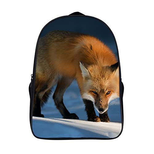 Sac à dos renard pour enfants et adultes idéal voyage et école étanche 40x28x16cm