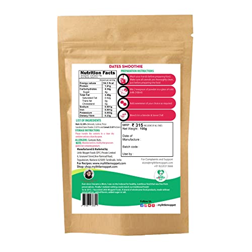 Little Moppet Foods Dates Smoothie - 100g