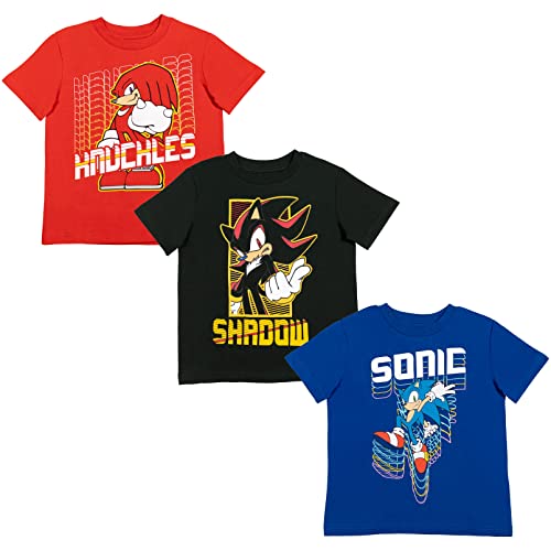 SEGA Sonic The Hedgehog Toddler Boys 3 Pack T-Shirts Sonic/Knuckles/Shadow 5T