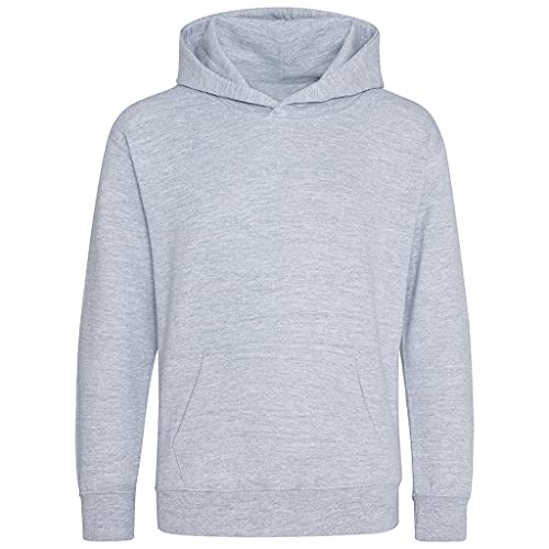 Image of AWDis Just Hoods JH201J Kids Organic Hoodie - Heather Grey - 7-8 Years