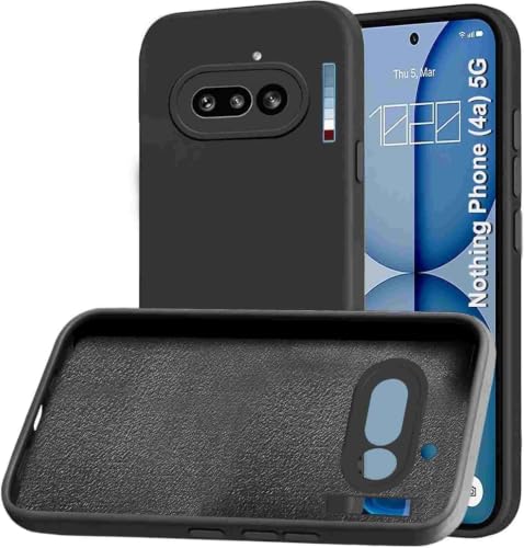 Image of FIRST MART Matte Silicone Back Cover for Nothing 4A - Black