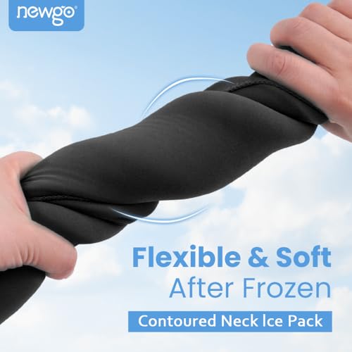 Image of NEWGO Neck Ice Pack Wrap Gel, Ice Packs for Neck Reusable, Hot and Cold Compress, Relief of Pain, Swelling, Office Pressure and Surgery Recovery