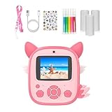 Kinderkamera, 3 Rollen, Fotopapier, stoßfest, Tier-Silikonhülle, 1080P, Video, Kinder, sofort druckende Kamera mit Papier