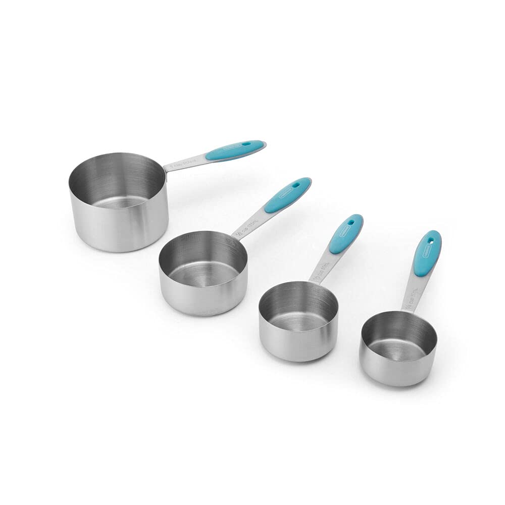 Farberware Pro Soft Stainles Steel Measuring Cups, 4-Piece, Aqua