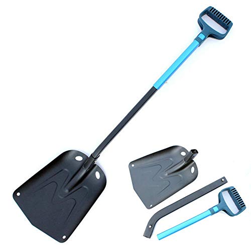 RANRANJJ Folding Snow Shovel – Rugged Compact Emergency Tool for Car, Snowmobiles, – Compact Winter Survival Gear for Camping - Collapsible Multifunctional