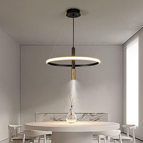 Lustre à gradation LED LWX - Plafonnier acrylique, lampe suspendue moderne et éclairage de plafond