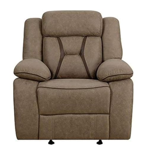 Image of Torque - Pawel Leatheratte Manual Recliner Sofa 3+2+1 Seater-Beige | Adjustable 6 Seater Recliner with Cup Holder Storage for Living Room Bedroom | 1 Year Warranty