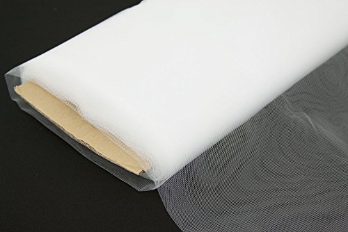 Tule in wit 150 cm x 10 m tule stof decoratie - Afbeelding 5