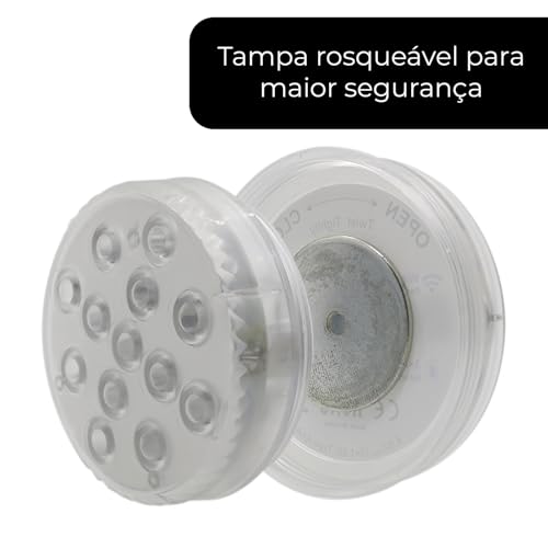Kit 4 Luz Led Piscina Colorida Controle Remoto Pilha Ventosa