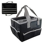 Amplia gama de usos: ideal como bolsa para el profesor, este organizador de manualidades también sirve como bolsa de playa, portafolios, organizador de escritorio y bolsa de maquillaje portátil, garantizando que tus objetos indispensables estén ordenados y al alcance de la mano.