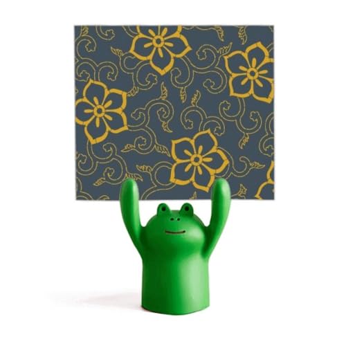 Porte-mémo grenouille style asiatique en bois sculpté