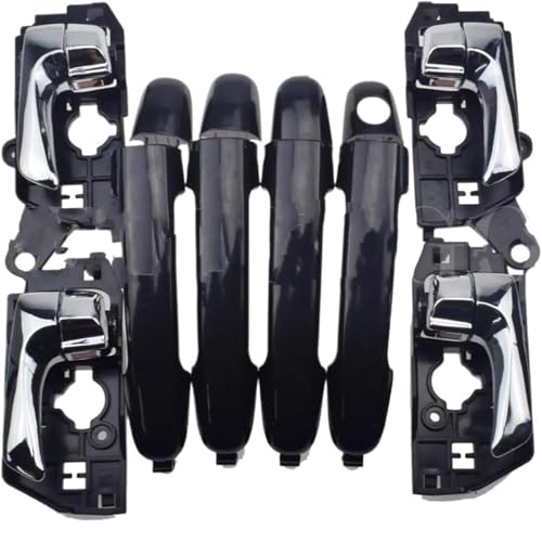 Poignées porte extérieure pour Sonata 2009-2010 lot de 8 pièces gauche droite argent