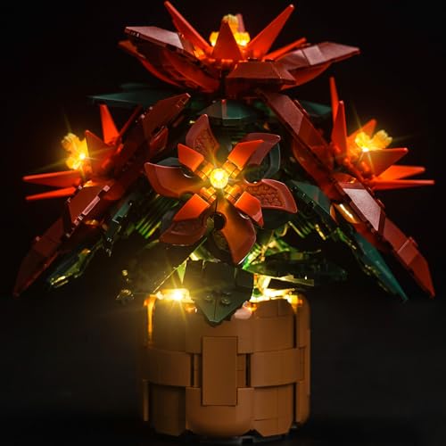Hilighting Upgraded Led Light Kit Compatible with Lego Icons Poinsettia