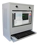 Techly Professional 104882 Armadio di Sicurezza per PC, Monitor LCD e Tastiera Grigio Grigio