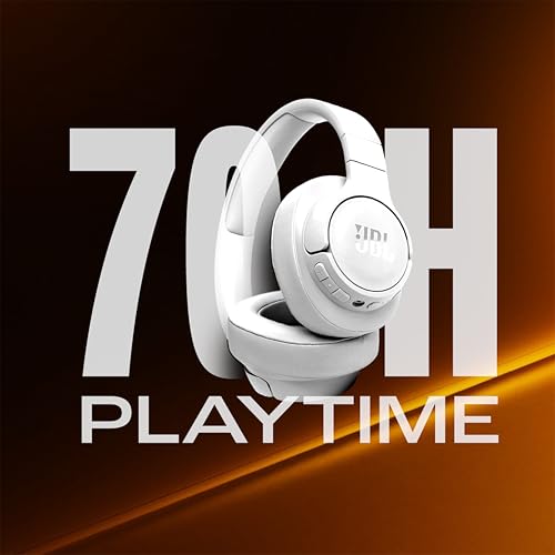 Image of JBL Tune 770NC Wireless Over Ear ANC Headphones with Mic, Upto 70 Hrs Battery, Speed Charge : 5 min Charge Gives up to 3H of Playback, Customized EQ, Google Fast Pair, Dual Pairing, BT 5.3 (White)