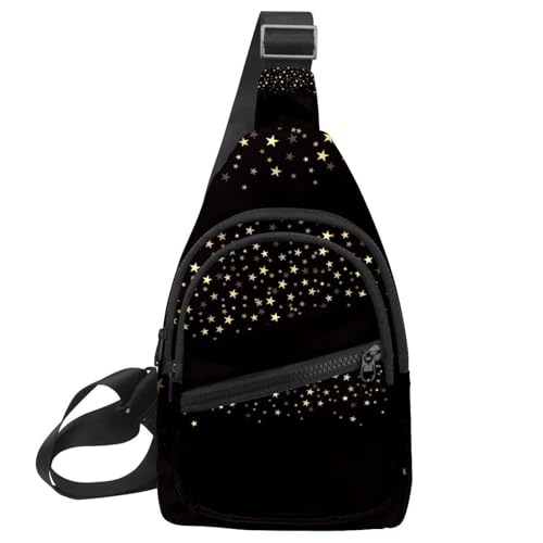 Sac à bandoulière pour voyage compact Black Star multicolore avec sangle confort