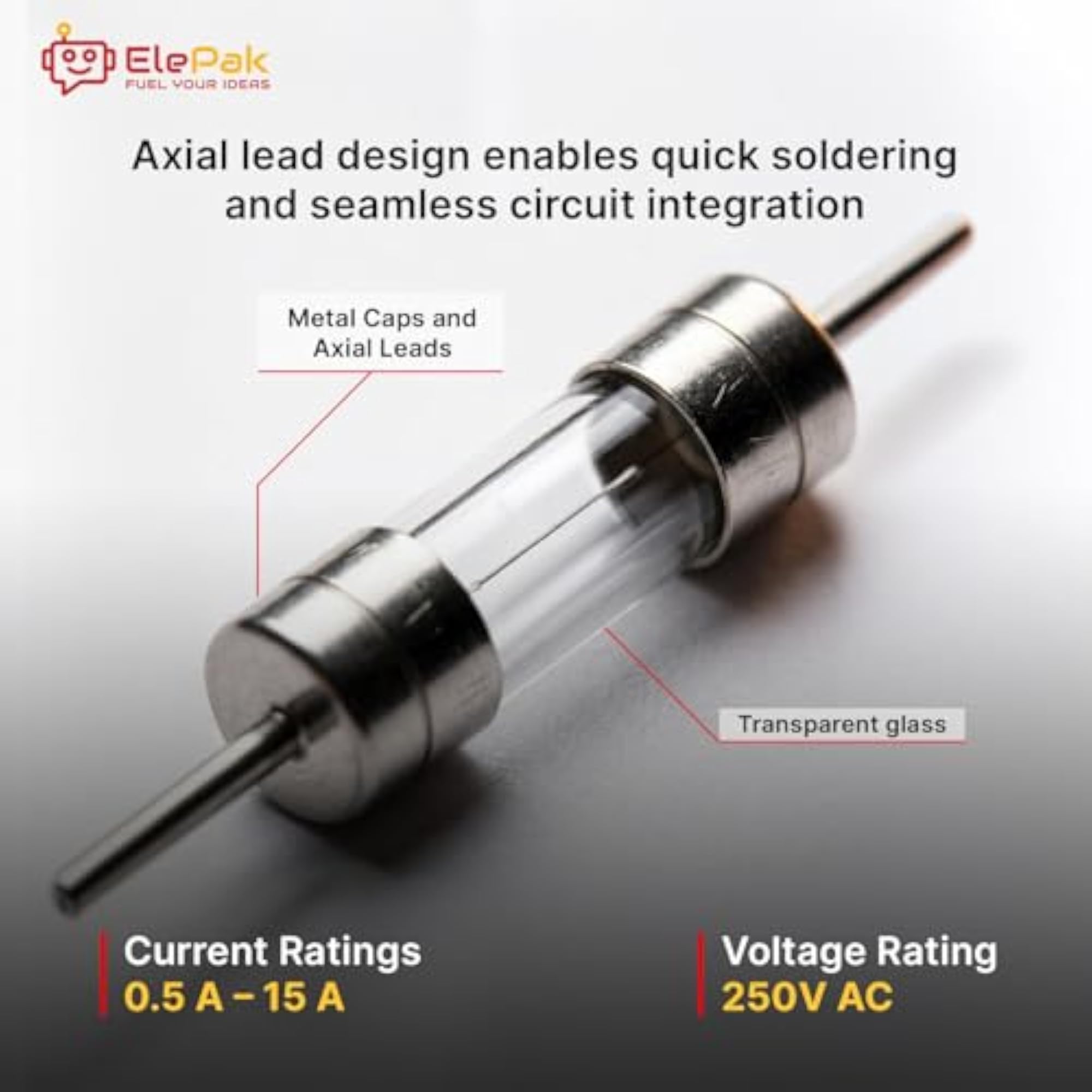 Fast Blow Axial Glass Tube Fuse Pack