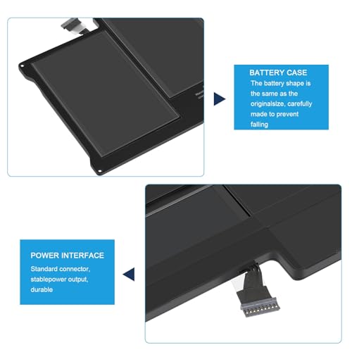 Image of ASUNCELL A1466 A1405 Laptop Replacement Battery for MacBook Air 13 inch A1466 (Mid 2012, Mid 2013, Early 2014, Early 2015,2017) A1369(Late 2010, Mid 2011 Version) 7.6V 55Wh