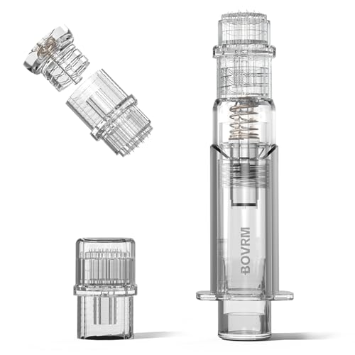 Professional Derma Stamp for Face - Micro Infusion System with 2 Replaceable Microneedle Heads (0.25mm) - At-Home Beauty Tool for Radiant Skin & Scalp Care