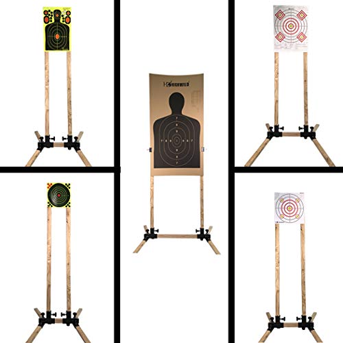 Highwild Adjustable Target Stand Base For Paper Shooting Targets Cardboard Silhouette - Uspsa/Ipsc - Idpa Practice (2 Set) #TOP1