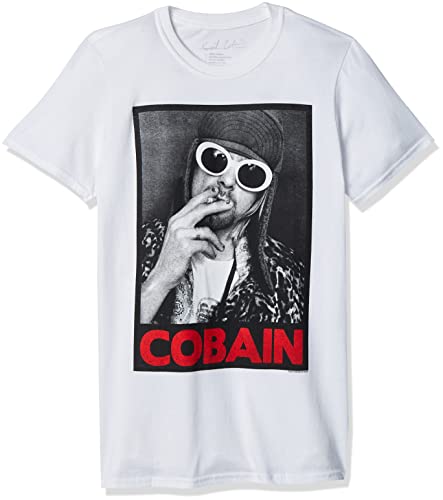 T-shirt Kurt Cobain homme XXL haut imprimé noir et blanc