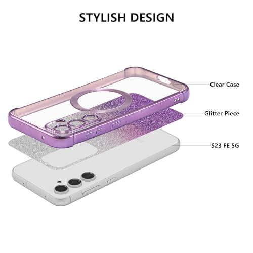 Coque transparente magnétique antichoc 2 en 1 pour téléphone B