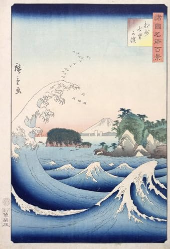Affiche Vague Hiroshige graffiti | Donnez de la vie à un mur blanc ennuyeux 60x90cm