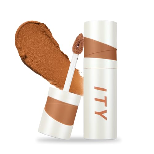 Image of ITY Velvet Matte Finish Lip Stain-Mousse Textured Lip Clay, Orange Shade, Conceals Lip Lines, Rich Pigment Lip Tint Lipsticks, 0.14 oz (4g) in Ginger