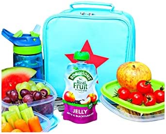 Robinsons Real Fruit Freeze Squeezee Jelly |  No Added Sugar Real Fruit Juice and Low Calorie Jelly 4 x 80 g (Apple & Blackcurrant Jelly Squeeze Pouch)