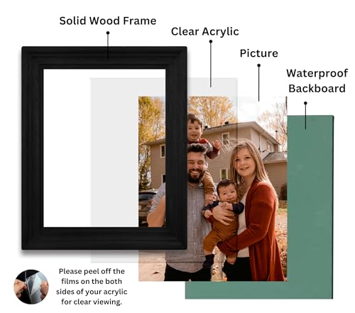 Image of A3 Photo Frames for Wall | Photo Frame for Wall Decoration | mini Frames | Green Wooden Frame for Wall | Adds Charm to Any Room (A3, 11.7x16.5 inch, Green)